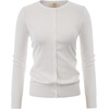 image:imageGRACE KARIN Womens Long Sleeve Knit Cardigan Sweaters Casual Dressy Open Front Button Down Cardigans Summer OutfitsIvory White
