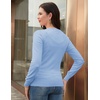 image:imageGRACE KARIN Womens Long Sleeve Knit Cardigan Sweaters Casual Dressy Open Front Button Down Cardigans Summer OutfitsLight Blue