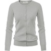 image:imageGRACE KARIN Womens Long Sleeve Knit Cardigan Sweaters Casual Dressy Open Front Button Down Cardigans Summer OutfitsLight Heather Gray