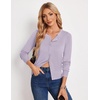 image:imageGRACE KARIN Womens Long Sleeve Knit Cardigan Sweaters Casual Dressy Open Front Button Down Cardigans Summer OutfitsLight Purple