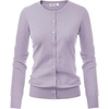 image:imageGRACE KARIN Womens Long Sleeve Knit Cardigan Sweaters Casual Dressy Open Front Button Down Cardigans Summer OutfitsLight Purple