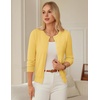 image:imageGRACE KARIN Womens Long Sleeve Knit Cardigan Sweaters Casual Dressy Open Front Button Down Cardigans Summer OutfitsLight Yellow