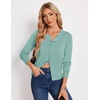 image:imageGRACE KARIN Womens Long Sleeve Knit Cardigan Sweaters Casual Dressy Open Front Button Down Cardigans Summer OutfitsMint Blue