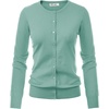 image:imageGRACE KARIN Womens Long Sleeve Knit Cardigan Sweaters Casual Dressy Open Front Button Down Cardigans Summer OutfitsMint Blue