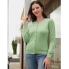 image:imageGRACE KARIN Womens Long Sleeve Knit Cardigan Sweaters Casual Dressy Open Front Button Down Cardigans Summer OutfitsMint Green
