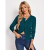 image:imageGRACE KARIN Womens Long Sleeve Knit Cardigan Sweaters Casual Dressy Open Front Button Down Cardigans Summer OutfitsPeacock Green