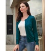 image:imageGRACE KARIN Womens Long Sleeve Knit Cardigan Sweaters Casual Dressy Open Front Button Down Cardigans Summer OutfitsPeacock Green