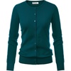 image:imageGRACE KARIN Womens Long Sleeve Knit Cardigan Sweaters Casual Dressy Open Front Button Down Cardigans Summer OutfitsPeacock Green