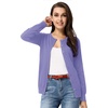 image:imageGRACE KARIN Womens Long Sleeve Knit Cardigan Sweaters Casual Dressy Open Front Button Down Cardigans Summer OutfitsPurple