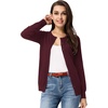 image:imageGRACE KARIN Womens Long Sleeve Knit Cardigan Sweaters Casual Dressy Open Front Button Down Cardigans Summer OutfitsWine Red