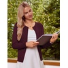 image:imageGRACE KARIN Womens Long Sleeve Knit Cardigan Sweaters Casual Dressy Open Front Button Down Cardigans Summer OutfitsWine Red