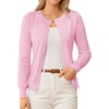 image:imageGRACE KARIN Womens Long Sleeve Knit Cardigan Sweaters Casual Dressy Open Front Button Down Cardigans Summer OutfitsPink