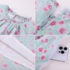 image:imageGRACE KARIN Womens Fall Wedding Guest Dresses 2026 Floral Long Sleeve Chiffon Maxi Dress Flowy Boho Dress with PocketsMint Green and Pink Floral