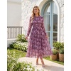 image:imageGRACE KARIN Womens Fall Wedding Guest Dresses 2026 Floral Long Sleeve Chiffon Maxi Dress Flowy Boho Dress with PocketsPurple Floral