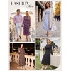 image:imageGRACE KARIN Womens Fall Wedding Guest Dresses 2026 Floral Long Sleeve Chiffon Maxi Dress Flowy Boho Dress with PocketsPurple Floral