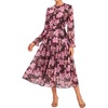 Brown Pink Floral