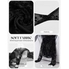 image:imageGRACE KARIN 2026 Mock Neck Sheer Lace Long Sleeve Tops for Women Slim Fit See Through Floral Mesh Sexy BlousesBlack and White Branches and Leaves