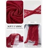 image:imageGRACE KARIN 2026 Mock Neck Sheer Lace Long Sleeve Tops for Women Slim Fit See Through Floral Mesh Sexy BlousesRed Branches and Leaves