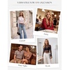 image:imageGRACE KARIN 2026 Mock Neck Sheer Lace Long Sleeve Tops for Women Slim Fit See Through Floral Mesh Sexy BlousesWhite Lace