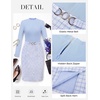 image:imageGRACE KARIN Fall Long Sleeve Mini Bodycon Business Work Dress  Mock NeckSheathTweedSuitable for Business Casual EventConferencesChurchOffice SettingsBusiness TravelBlue
