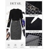 image:imageGRACE KARIN Fall Long Sleeve Mini Bodycon Business Work Dress  Mock NeckSheathTweedSuitable for Business Casual EventConferencesChurchOffice SettingsBusiness TravelBlack