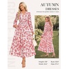 image:imageGRACE KARIN Fall Wedding Guest Causal Midi Floral V Neck Dresses  Long SleeveA LineFlowySmocked WaistRuffleTieredwith PocketsBeachVacationCocktailSemi FormalCorsetPartyBirthdayLight Pink Floral