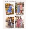 image:imageGRACE KARIN Fall Wedding Guest Causal Midi Floral V Neck Dresses  Long SleeveA LineFlowySmocked WaistRuffleTieredwith PocketsBeachVacationCocktailSemi FormalCorsetPartyBirthdayLight Pink Floral