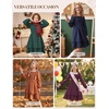 image:imageGRACE KARIN Girls Fall Cotton Dress Long Sleeve Smocked Dresses for 714Y  Layered Square Neck Lace Trim Flowy Casual School Party Formal Birthday Christmas Holiday ALine Kids ClothesPumpkin Orange