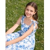 image:imageGRACE KARIN Girls Hawaiian Dress Floral Chiffon ALine Sleeveless Summer Sundress for Beach Vacation Party 716Blue Willow