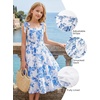image:imageGRACE KARIN Girls Hawaiian Dress Floral Chiffon ALine Sleeveless Summer Sundress for Beach Vacation Party 716Blue Willow