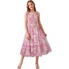 image:imageGRACE KARIN Girls Hawaiian Dress Floral Chiffon ALine Sleeveless Summer Sundress for Beach Vacation Party 716Blush Pink Paisley