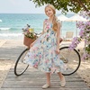 image:imageGRACE KARIN Girls Hawaiian Dress Floral Chiffon ALine Sleeveless Summer Sundress for Beach Vacation Party 716Multicolor