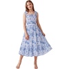 image:imageGRACE KARIN Girls Hawaiian Dress Floral Chiffon ALine Sleeveless Summer Sundress for Beach Vacation Party 716Navy White Floral