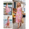 image:imageGRACE KARIN Girls Hawaiian Dress Floral Chiffon ALine Sleeveless Summer Sundress for Beach Vacation Party 716Tropical Purple Floral
