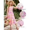 image:imageGRACE KARIN Girls Hawaiian Dress Floral Chiffon ALine Sleeveless Summer Sundress for Beach Vacation Party 716Tropical Purple Floral