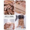 image:imageGRACE KARIN Mesh Long Sleeve Tops for WomenWrap V Neck Boho Top Dressy CasualRuched Floral Blouses Fall Fashion ClothesPink Brown