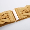 image:imageGRACE KARIN Wide Belts for Women Elastic Waist Belt  3 inch wide stretchy waistband Woven design Golden buckle For dresses skirt Vintage casual boho western styleGinger