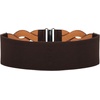 image:imageGRACE KARIN Wide Belts for Women Elastic Waist Belt  3 inch wide stretchy waistband Woven design Golden buckle For dresses skirt Vintage casual boho western styleDark Brown