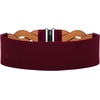 image:imageGRACE KARIN Wide Belts for Women Elastic Waist Belt  3 inch wide stretchy waistband Woven design Golden buckle For dresses skirt Vintage casual boho western styleBurgundy