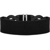 image:imageGRACE KARIN Wide Belts for Women Elastic Waist Belt  3 inch wide stretchy waistband Woven design Golden buckle For dresses skirt Vintage casual boho western styleMatte Black