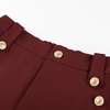 image:imageGRACE KARIN Wide Leg Dress Pants for Women 2026 High Waisted Work Pants Business Casual Buttons Trousers with PocketsBurgundy
