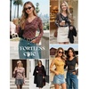 image:imageGRACE KARIN Women Boho Mesh Ruched Tops Dressy Casual Cowl Neck Bell Long Sleeve Shirts 2026 Summer Blouses Trendy ClothesPink
