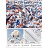 image:imageGRACE KARIN Womens Boho Tops Summer Spring Cotton Floral Blouses Short Sleeve Print Shirts V Neck Beach Vacation Clothes 2026White Blue Orange Floral