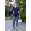 image:imageGRACE KARIN Womens Elegant VNeck Tie Waist Flowy Peplum Shirt Tops  Flatters Pear amp Curvy Figures Soft Breathable Allday True to size Office to Weddings amp Weekend CasualsNavy Blue