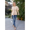 image:imageGRACE KARIN Womens Elegant VNeck Tie Waist Flowy Peplum Shirt Tops  Flatters Pear amp Curvy Figures Soft Breathable Allday True to size Office to Weddings amp Weekend CasualsLight Khaki