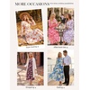 image:imageGRACE KARIN Womens Long Sleeve Fall Wedding Guest Floral Dress  2026 V NeckPocketsSmocked TiededA LineFlowy Maxi DressesCasual Boho Outfits Suitable for OutingDatesTravelVacationsBlue Floral