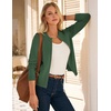 image:imageGRACE KARIN Womens Long Sleeve Zip Up Cardigan Sweaters Lightweight Sweater Jacket Knitted Fashion ClothesArmy Green