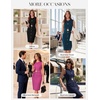 image:imageGRACE KARIN Womens Sleeveless Bodycon Work Office Business Dress  2026 Crew NeckBack ZipperElastic BeltKnee LengthClassic Sheath Outfits Suitable for FunralChurchBusiness CasualTravelRose