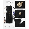 image:imageGRACE KARIN Womens Sleeveless Bodycon Work Office Business Dress  2026 Crew NeckBack ZipperElastic BeltKnee LengthClassic Sheath Outfits Suitable for FunralChurchBusiness CasualTravelBlack