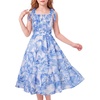 White Blue Tree Print